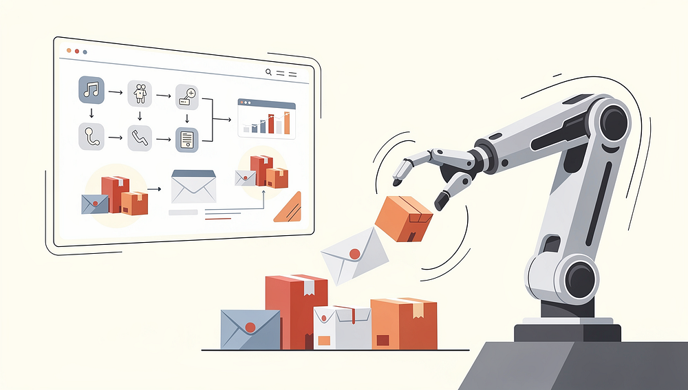 Robotic arm dispensing a device